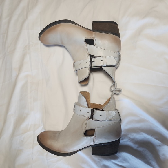 TODAY FINAL SALE DISC SHIP .. REAL LEATHER GREAT bootie real leather size 10 - Picture 4 of 12